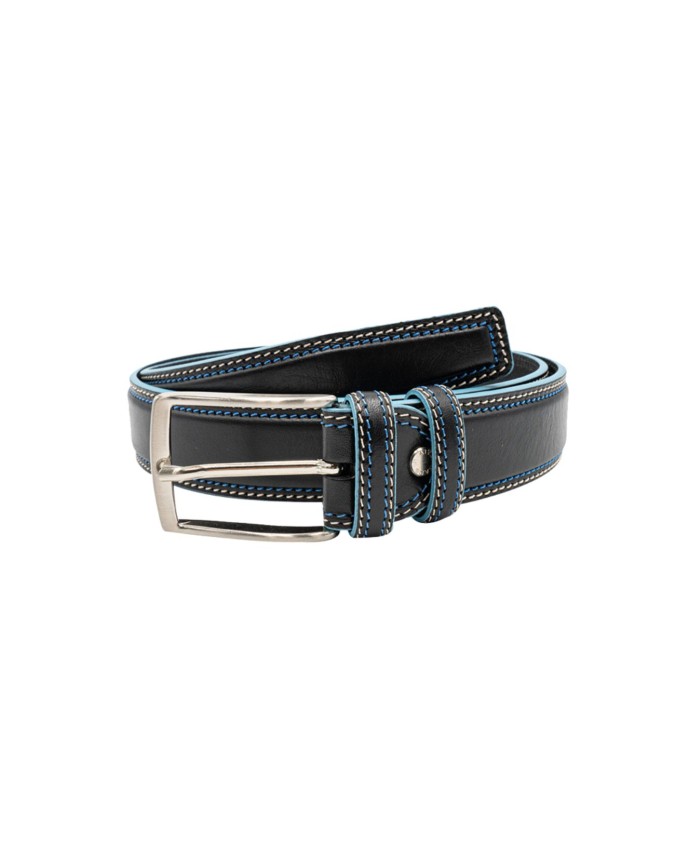 Made in Italy - Cintura uomo in pelle Nero