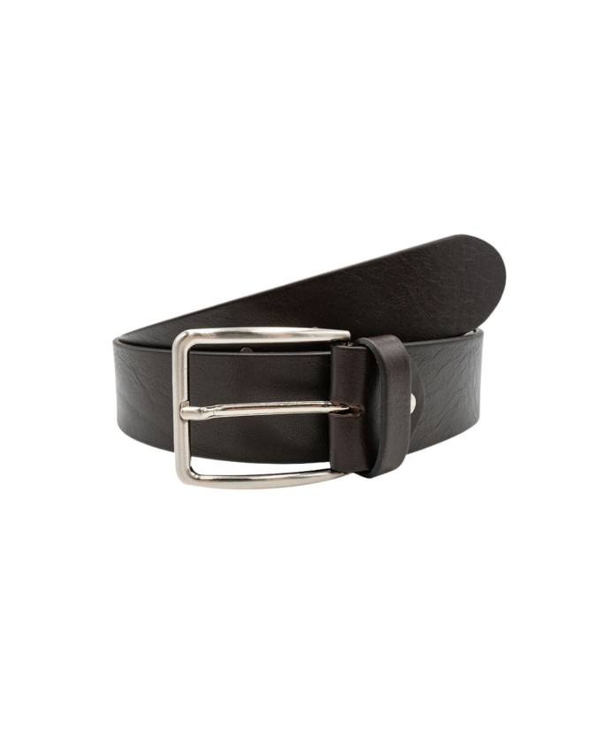Made in Italy - Cintura uomo in pelle ruvida Testa di Moro