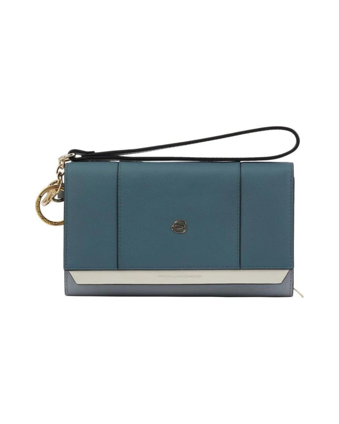 Piquadro - Portafoglio pochette donna in pelle con porta monete Circle