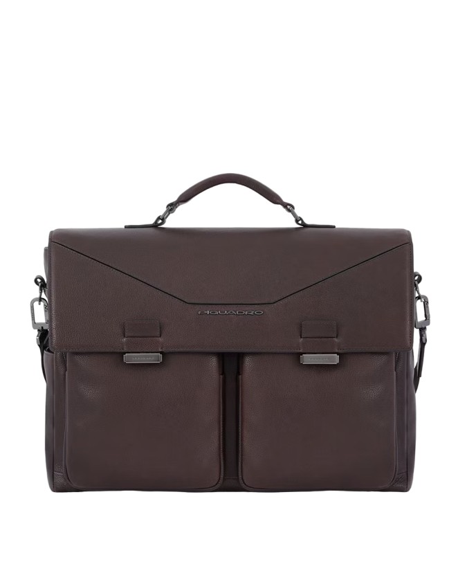 Piquadro - Cartella uomo in pelle con manico singolo porta pc 15,6'' Rhino