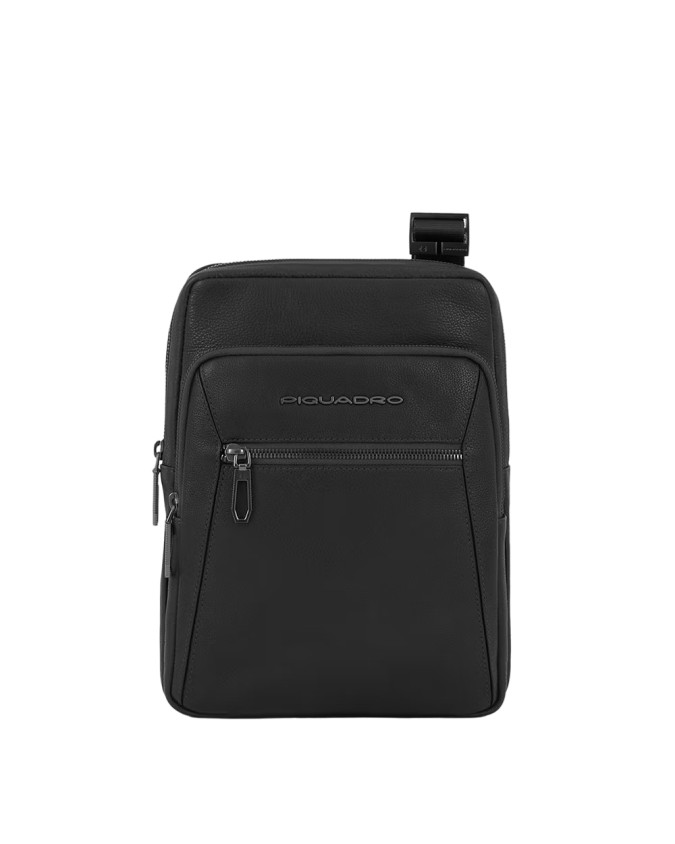 Piquadro - Borsello uomo in pelle porta iPad® con tasche AirPods®