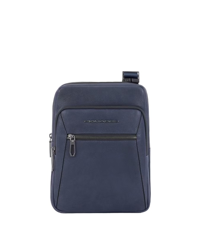 Piquadro - Borsello uomo in pelle porta iPad® con tasche AirPods®
