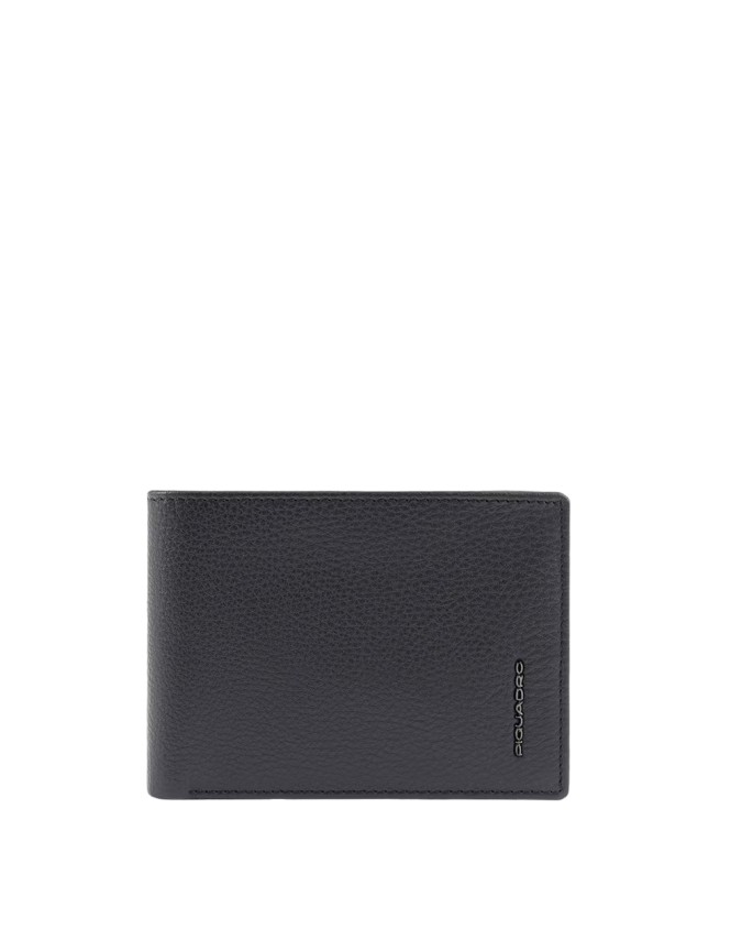 Piquadro - Portafoglio uomo in pelle con due scomparti per banconote RFID