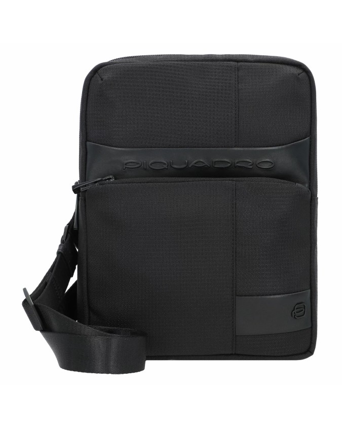 Piquadro - Borsello uomo porta iPad in pelle e tessuto