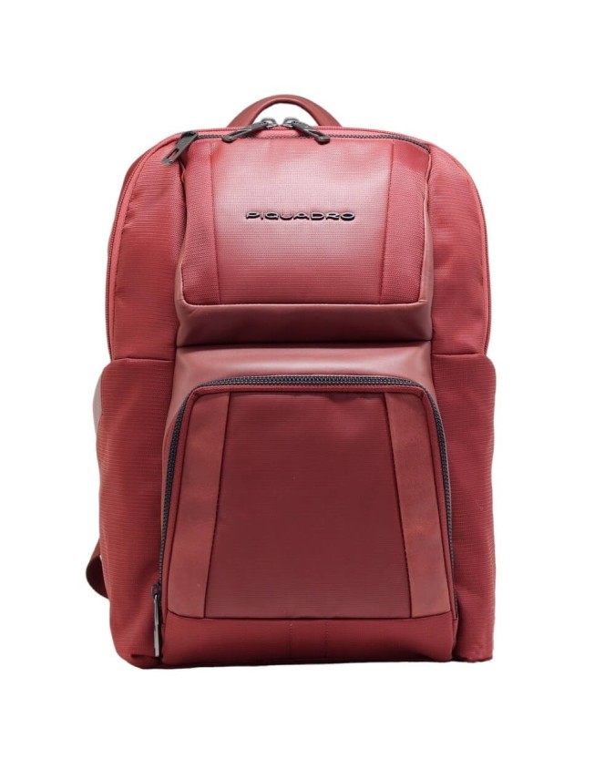 Piquadro - Zaino uomo in pelle e tessuto riciclato porta pc 13,3''