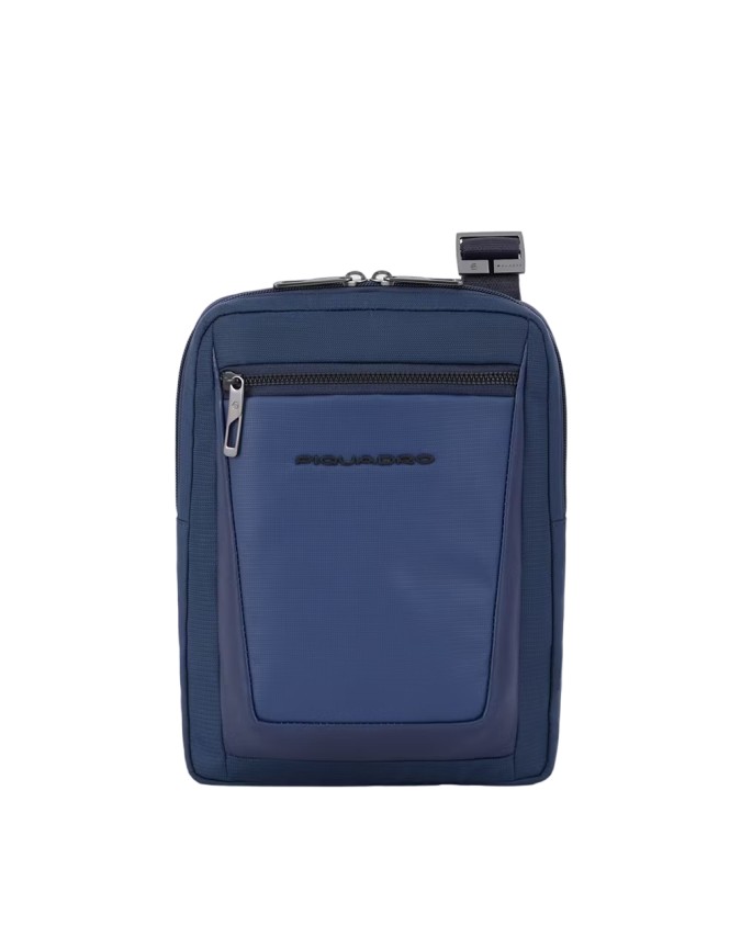 Piquadro – Borsello uomo in pelle e tessuto riciclato per  iPad®