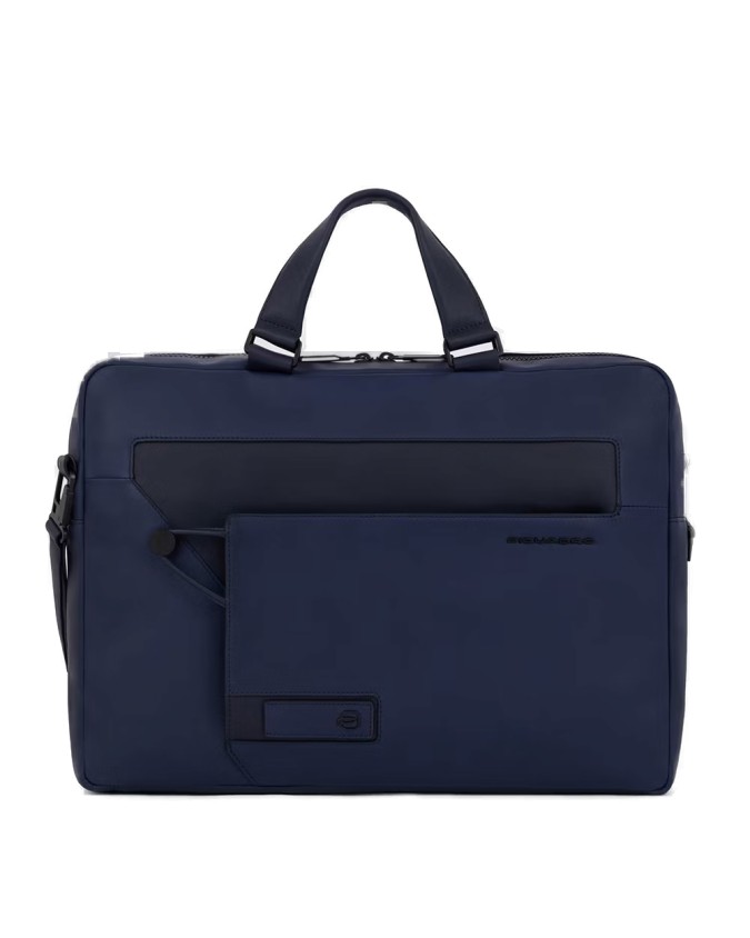 Piquadro - Cartella in pelle con due manici porta pc 15,6'' e iPad®Pro 12,9"