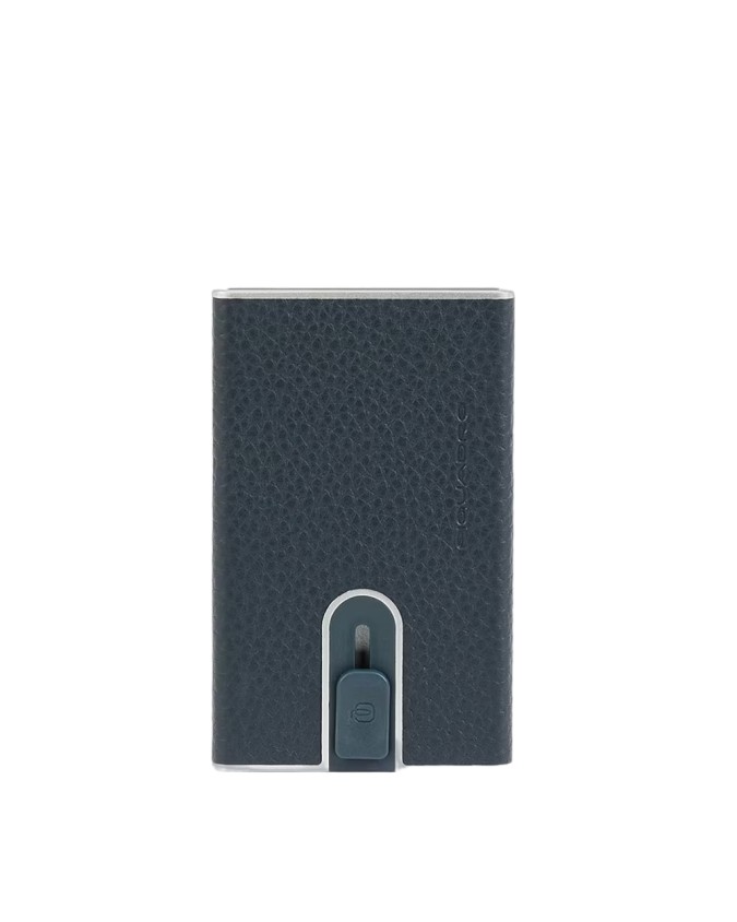 Piquadro - Porta carte di credito in pelle e metallo Modus Restilyng