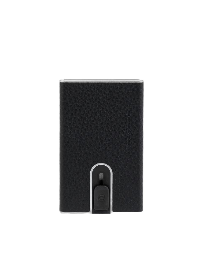 Piquadro - Porta carte di credito in pelle e metallo Modus Restilyng