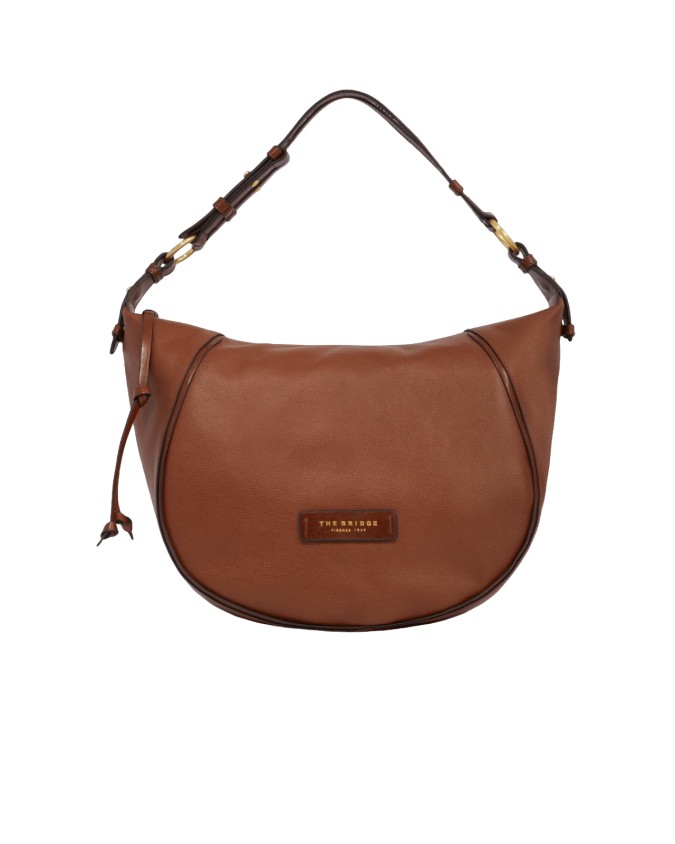 The Bridge - Borsa a spalla in pelle con manico singolo Domitilla