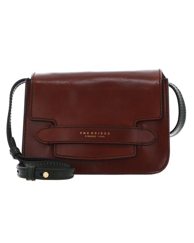 The Bridge - Borsa a tracolla in pelle bicolore a doppio scomparto Lucrezia