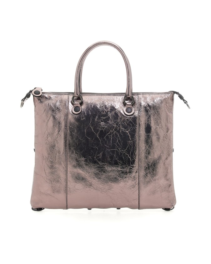 Gabs - Borsa piatta in pelle laminata Tg M Reflection Black