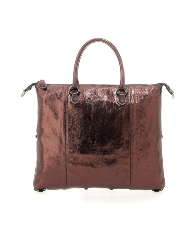 Gabs - Borsa piatta in pelle laminata Tg M Reflection Black