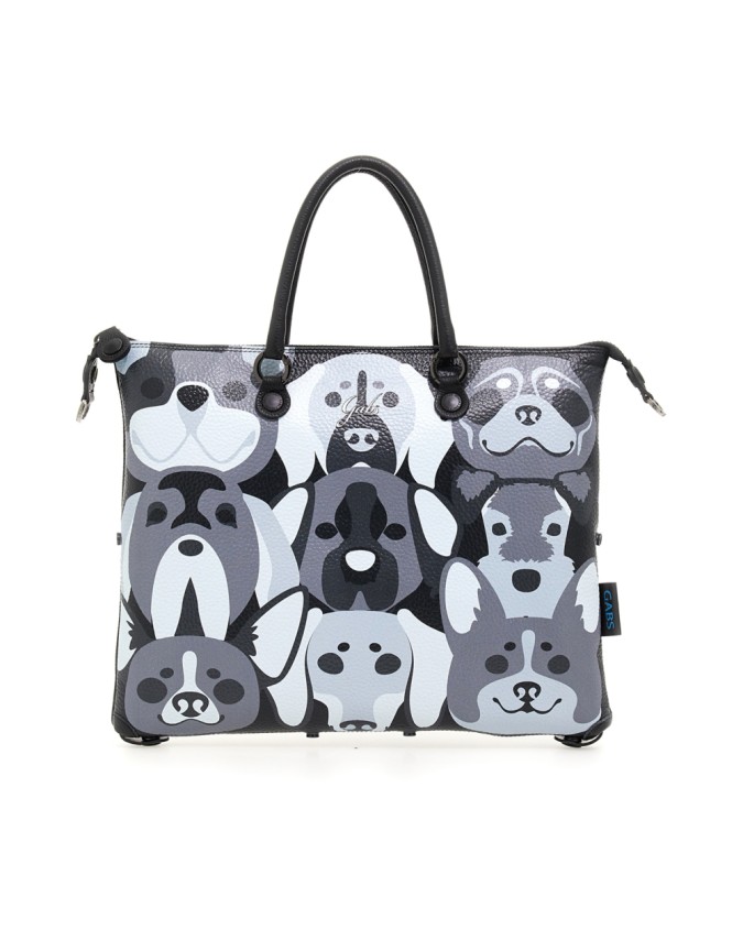 Gabs - Borsa trasformabile Tg M Holiday in pelle con stampa animali Bull Black