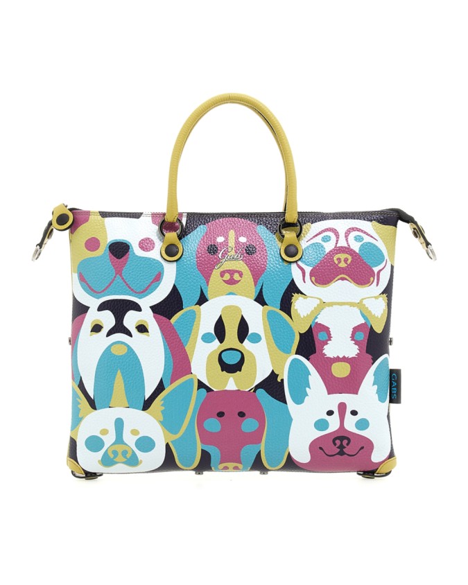 Gabs - Borsa trasformabile Tg M Holiday in pelle con stampa animali Bull Black
