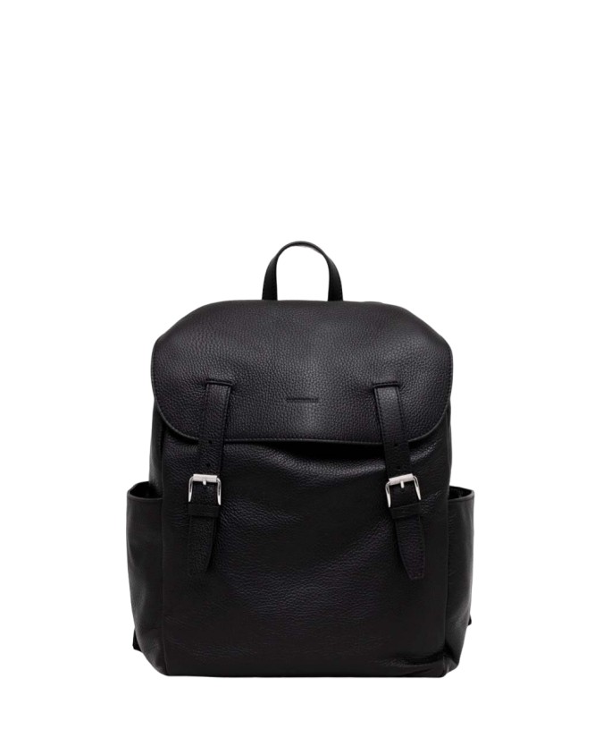 Coccinelle - Zaino uomo in pelle con patta e tasche laterali Man Soft