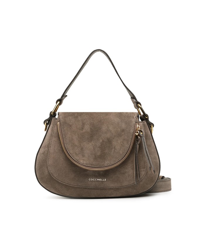 Coccinelle - Borsa a mano con tracolla in pelle scamosciata Small Coccinelle Sole Suede