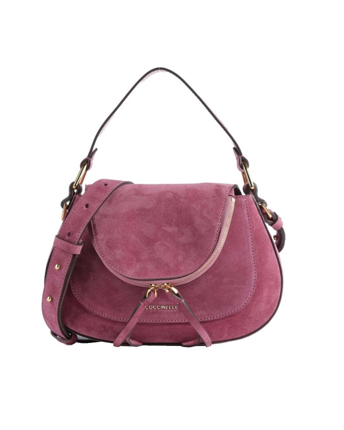 Coccinelle - Borsa a mano con tracolla in pelle scamosciata Small Coccinelle Sole Suede