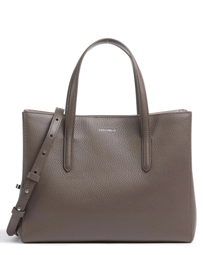 Coccinelle - Borsa shopping in pelle con doppio manico Medium Swap