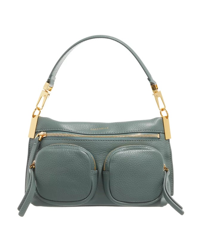 Coccinelle - Borsa a spalla in pelle con tasche esterne Small Hyle