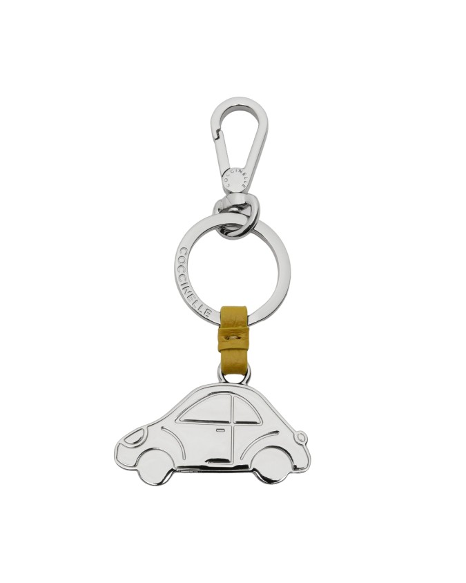 Coccinelle - Portachiavi in pelle e metallo automobile Basic Metal