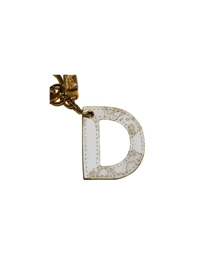 Alviero Martini Prima Classe - Portachiavi  a ciondolo Charm Lettera D Geo Classic White