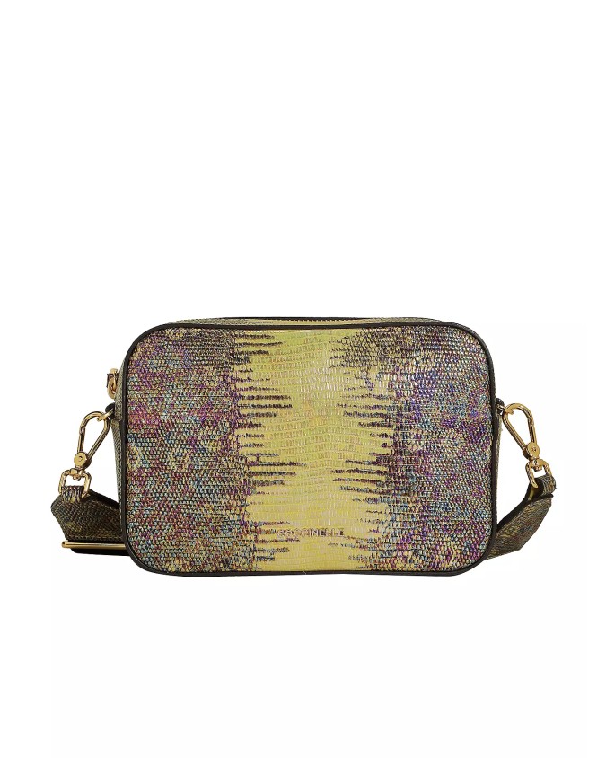 Coccinelle - Camera bag in pelle con tracolla Tebe Lizard Metaverse