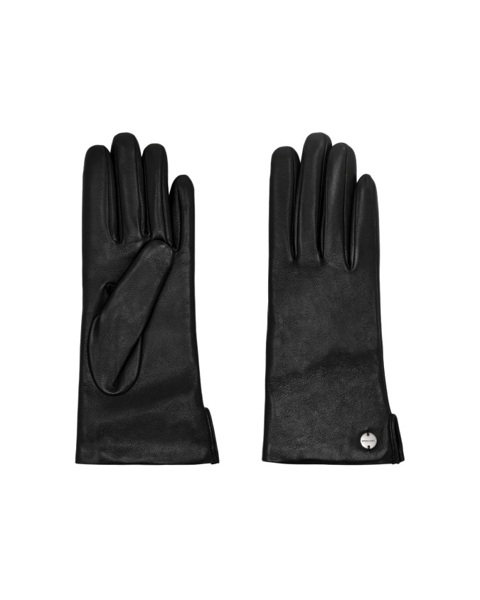 Coccinelle - Guanti donna in pelle con logo in metallo Audrey