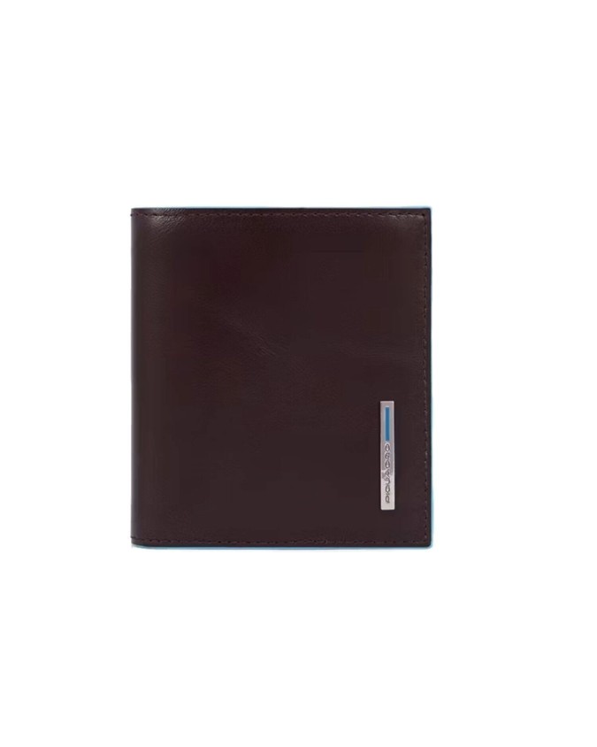 Piquadro - Portafoglio uomo trifold verticale in pelle con sistema RFID