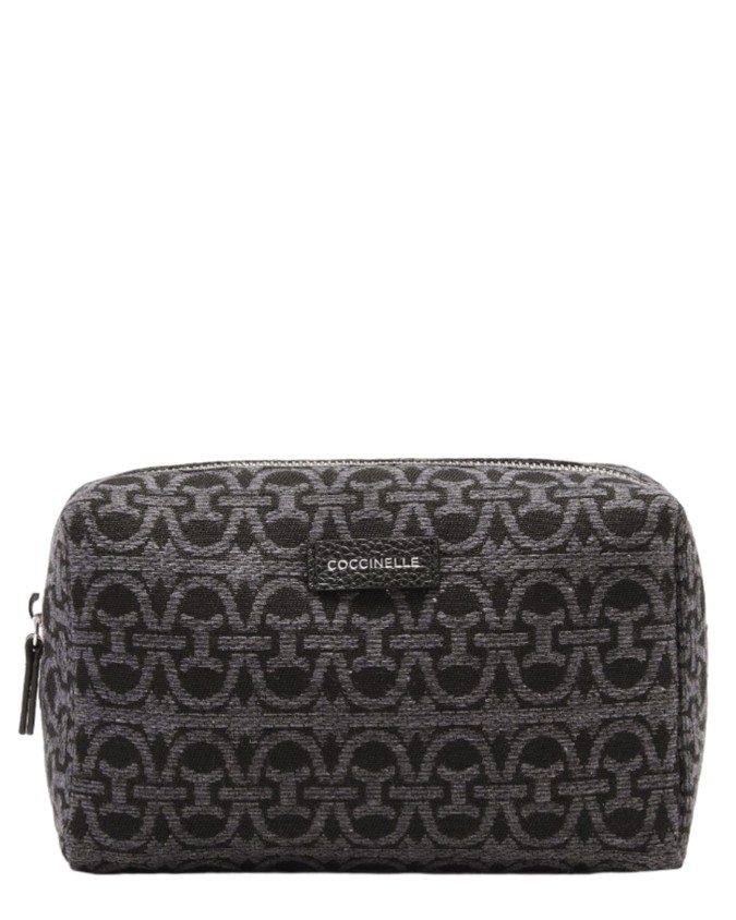 Coccinelle - Beauty-case uomo in tessuto Jaquard Man Collection Monogram