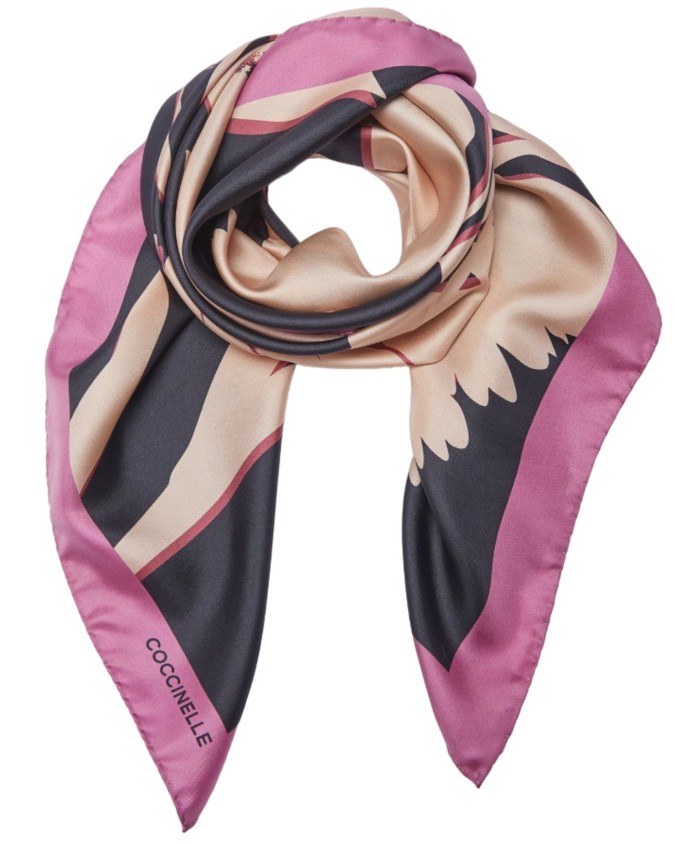 Coccinelle - Foulard 90x90 in seta Maxi Flower