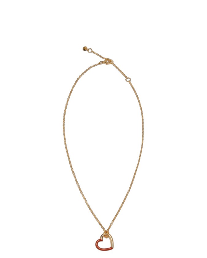 Coccinelle - Collana lunga con ciondolo smaltato a cuore Glossy
