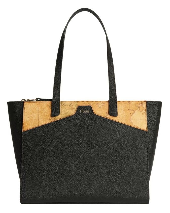 Alviero Martini Prima Classe - Borsa shopping grande in tessuto goffrato Glam City
