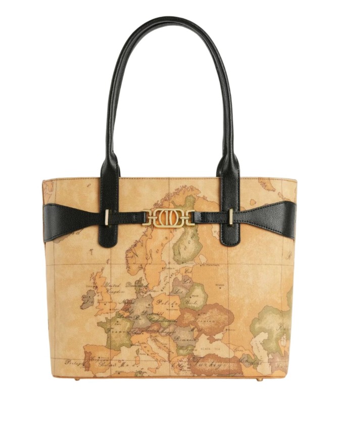 Alviero Martini Prima Classe - Borsa shopping in tessuto goffrato Geo Destiny