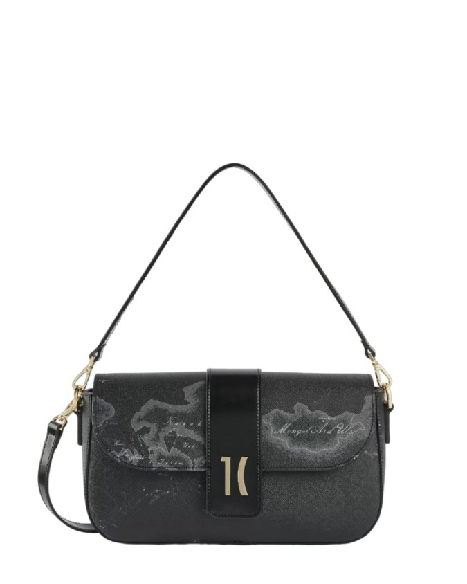 Alviero Martini Prima Classe - Borsa con tracolla in tessuto goffrato Geo Dark Idol Bag