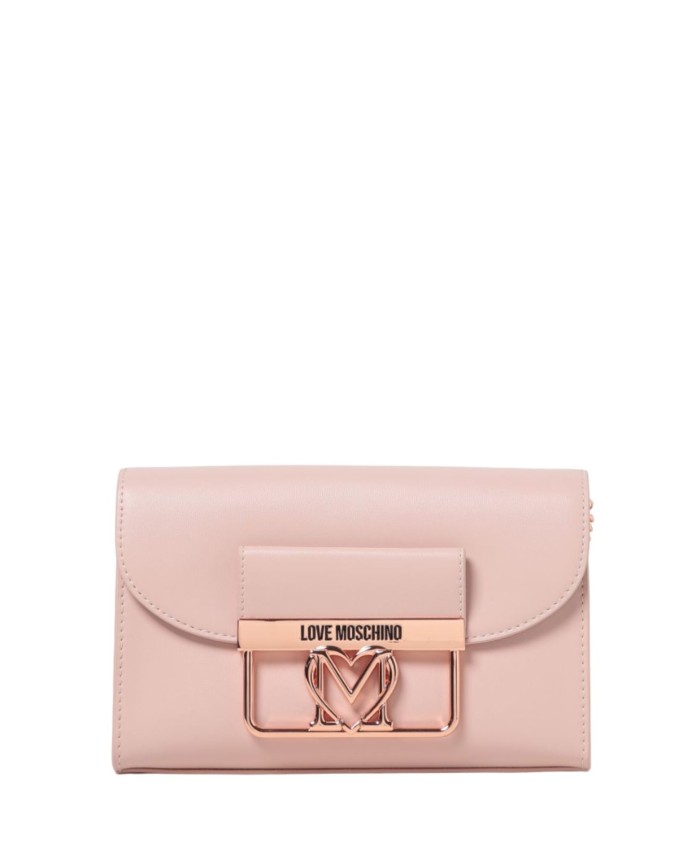 Love Moschino - Borsa a tracolla in ecopelle con logo a cuore