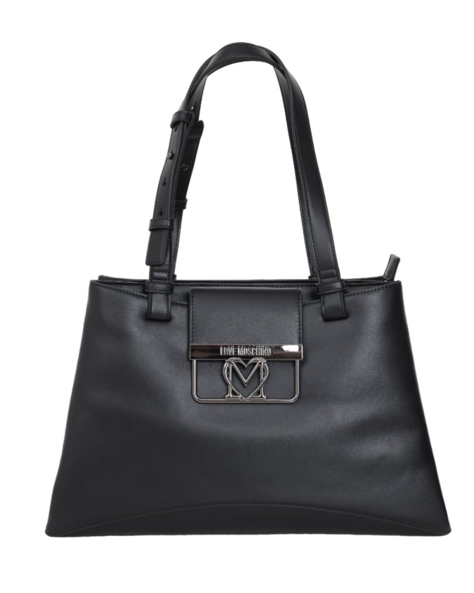 Love Moschino - Borsa a mano a tre scomparti in ecopelle