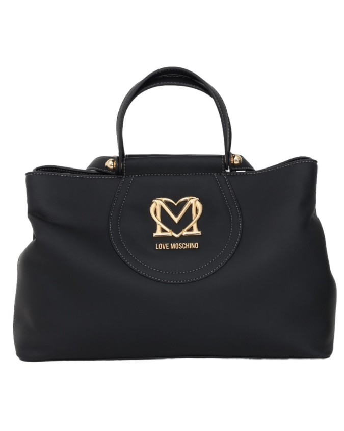 Love Moschino - Borsa a spalla con doppio manico in ecopelle