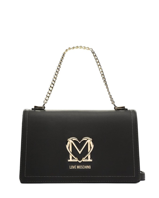 Love Moschino - Borsa a mano media con manico in metallo e tracolla