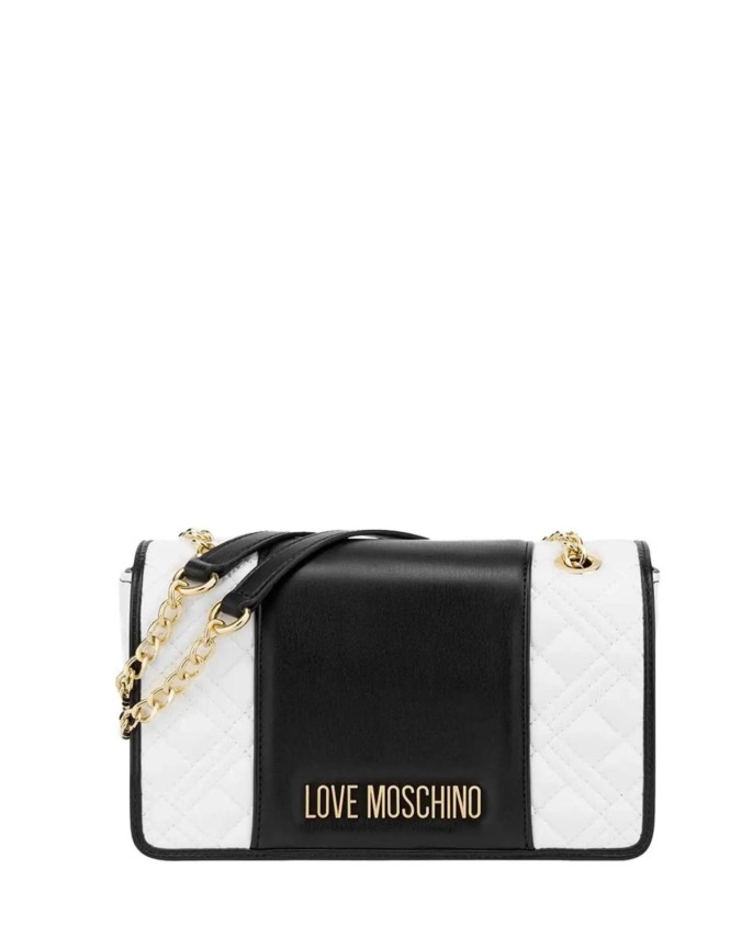 Love Moschino - Borsa a tracolla in ecopelle bicolore con patta