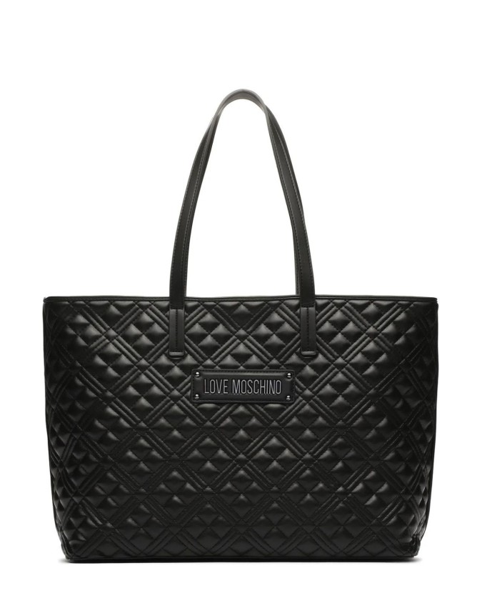 Love Moschino - Borsa shopping in ecopelle trapuntata con logo