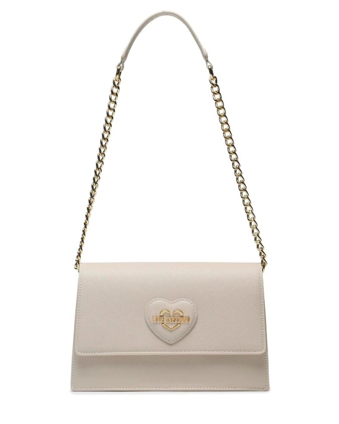 Love Moschino - Borsa a spalla e tracolla con patta in ecopelle