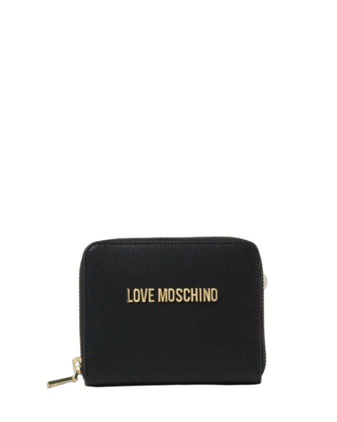 Love Moschino - Portafoglio donna ziparound bifold in ecopelle con logo