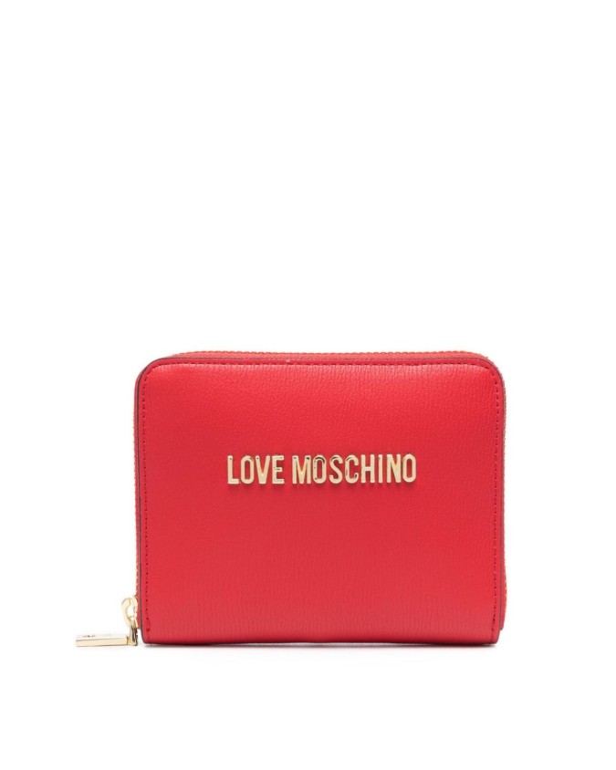 Love Moschino - Portafoglio donna ziparound bifold in ecopelle con logo