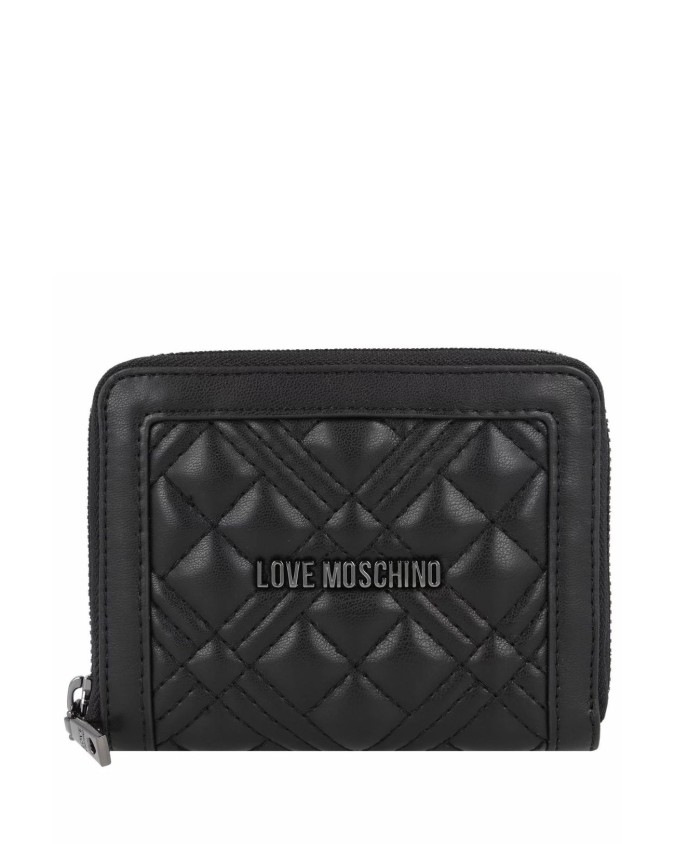 Love Moschino - Portafoglio donna ziparound bifold in ecopelle con logo