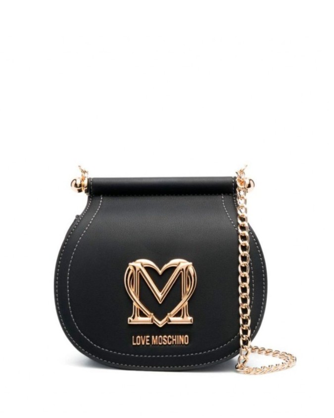 Love Moschino - Mini bag in ecopelle con tracolla e placca logo