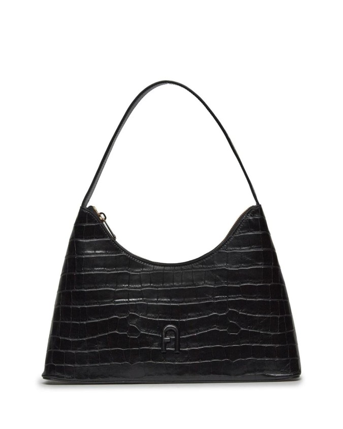 Furla - Borsa a spalla in pelle stampa coccodrillo S Diamante