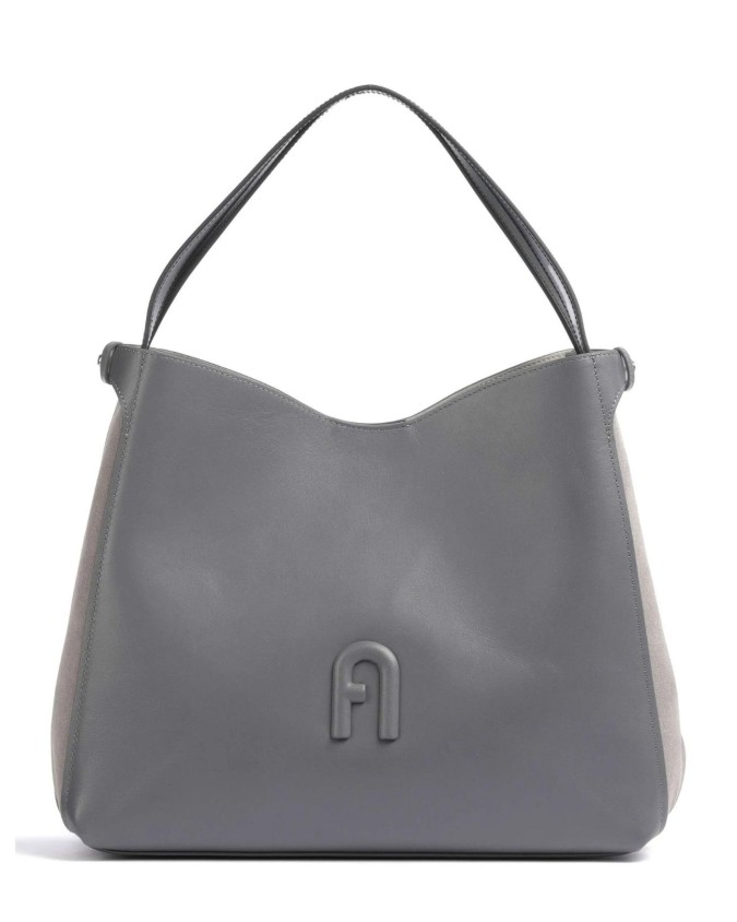 Furla - Borsa Hobo in pelle liscia e scamosciata L Primula