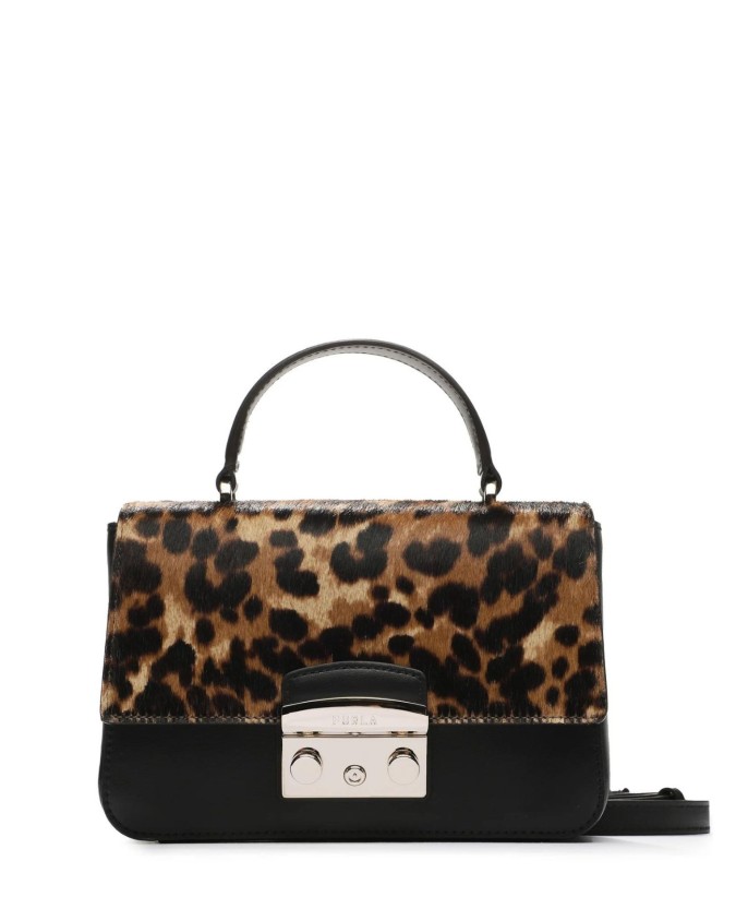 Furla - Borsa mini a mano in pelle mista cavallino Metropolis