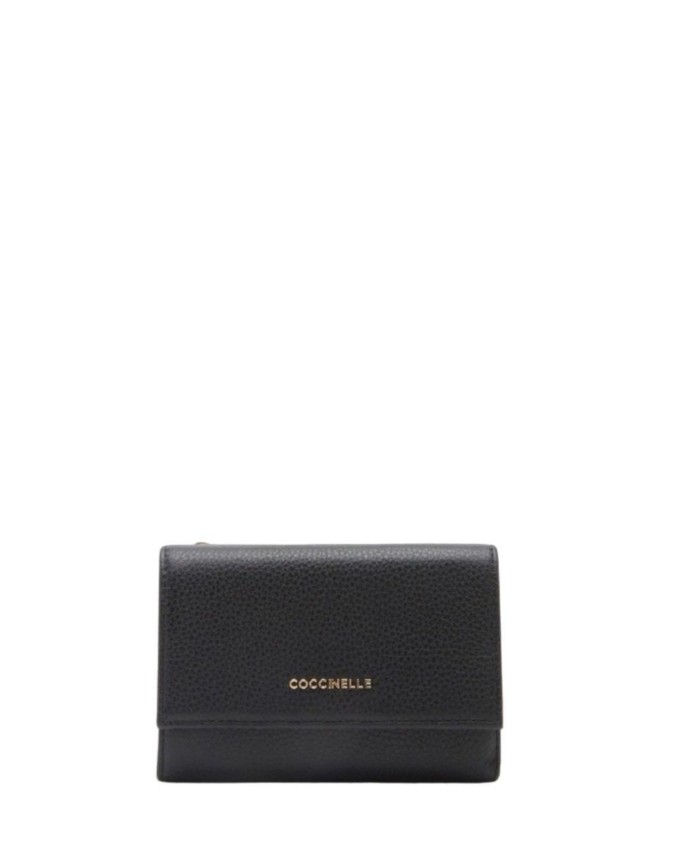 Coccinelle - Portafoglio donna con tasca porta monete in pelle Metallic Soft
